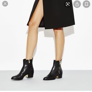 NEW! Marc Fisher Black Leather Boots Sz. 6.5